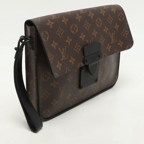 Louis Vuitton Monogram Macassar Canvas S Lock Pouch - Picture 3 of 7